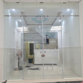 Cửa Lùa Kính Cường Lực 